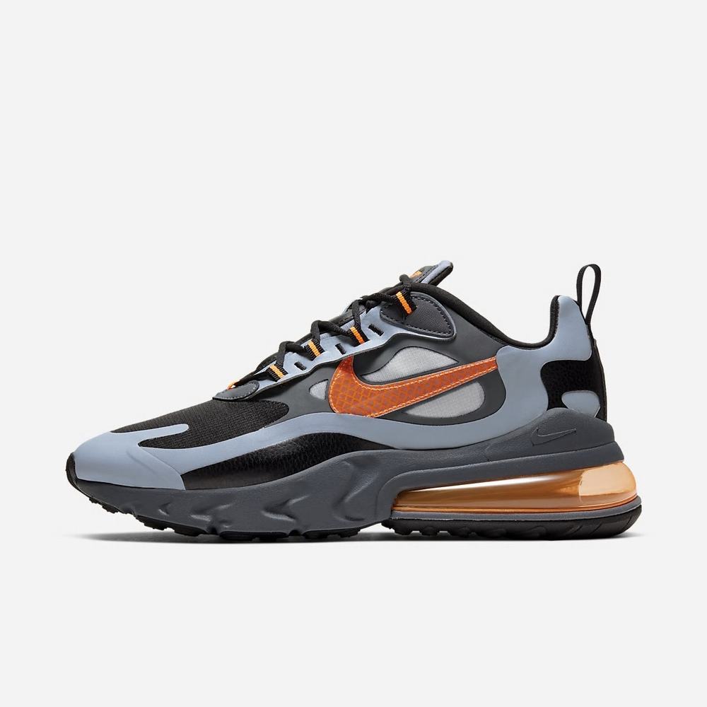 Sneakers Nike Air Max 270 React Winter Grise 3975-061 Wolf Grey/Black/Dark Grey/Total Orange Homme | XWL-00392222